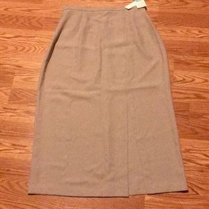 LA MODA KHAKI HIGH FRONT SLIT SKIRT